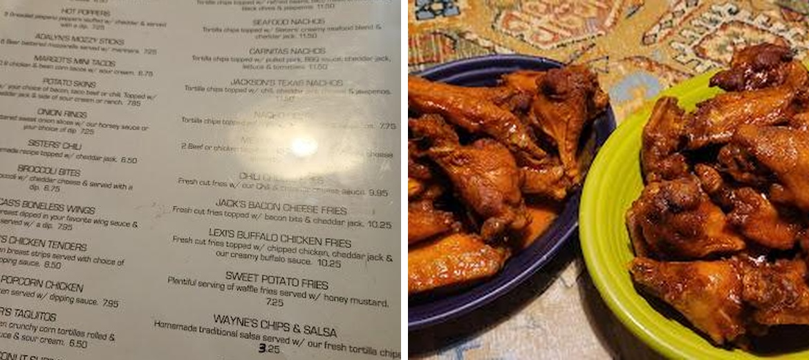 Sisters Cantina inc Menu
